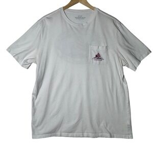 Vineyard Vines Mens Large White Nautical Sailboat Pocket T Shirt Preppy